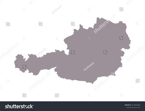 Austria Blank Map Silhouette High Detailed Stock Vector (Royalty Free) 1910032930 | Shutterstock