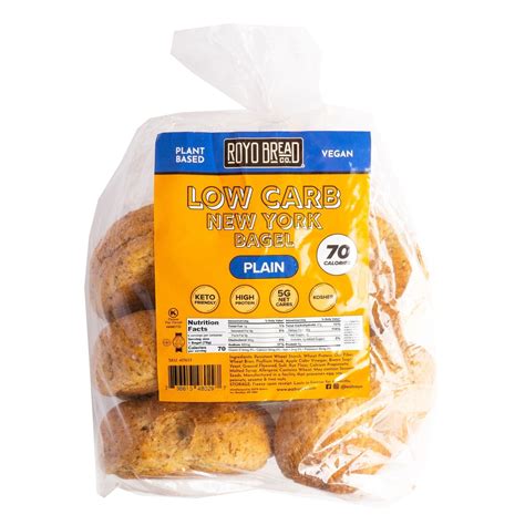 Royo Bread Co Low Carb New York Bagels (6 Bagels) Flavor: Plain - Walmart.com