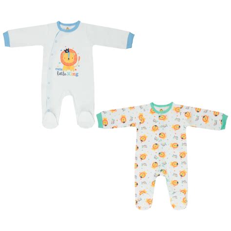 Baby Sleepsuit 2pk - Lion | Baby | B&M