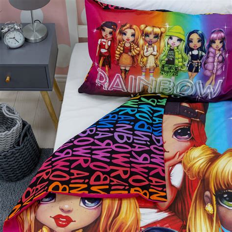 Rainbow High Glow Single Panel Duvet Cover Set | Sports Direct