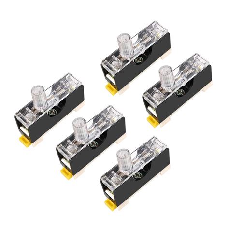 uxcell Fuse Holder FS-101 Single Pole with Indicator Light 6mmx30mm ...