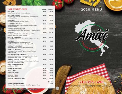Menu for Amici Italian Market and Deli in Lansdale, PA | Sirved