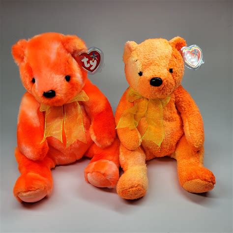 TY Beanie Buddies - TANGERINE the Bear Lot Of 2 (13 inch) - MWMTs ...
