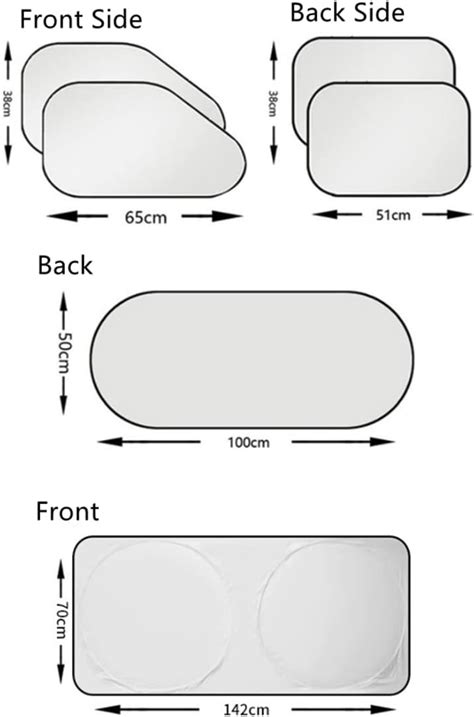 Buy 6 in 1 Car Windshield Sun Shade Window Cover Shade Interior, Heat ...