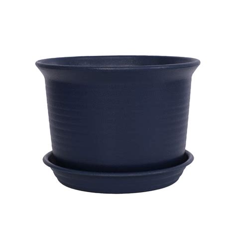uxcell Plastic Balcony Office Garden Round Plant Holder Container ...