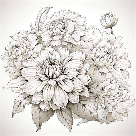 Premium Photo | Beautiful drawing flower coloring page illustration ...