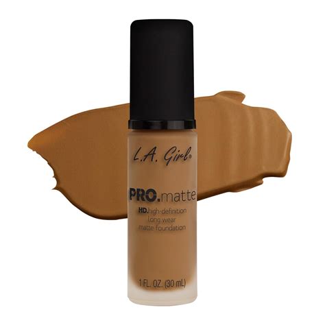 L. A Girl - HD Pro Matte Foundation-Caramel | Medium to full coverage ...