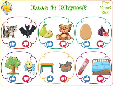 Rhyming words worksheets aid children in developing phonological ...