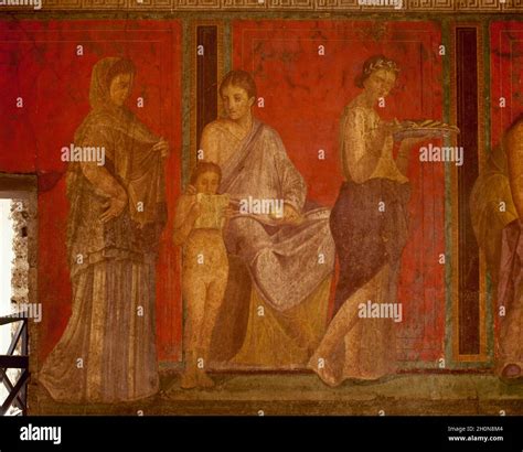 Pompeii. Villa of the Mysteries. Ancient Roman suburban Villa. Frescoes ...