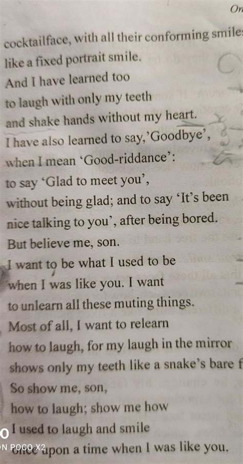 does the poem end on a positive note or depressing note? why do you ...