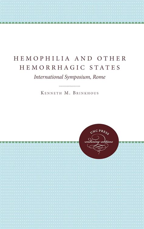 Buy Hemophilia and Other Hemorrhagic States: International Symposium ...