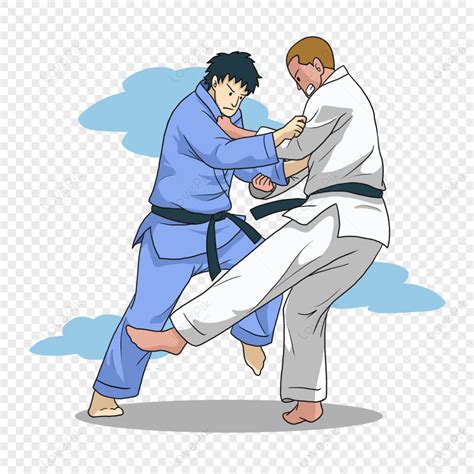 Traditional Cartoon Jiu-jitsu Competition,japanese Sports,japanese Jiu ...