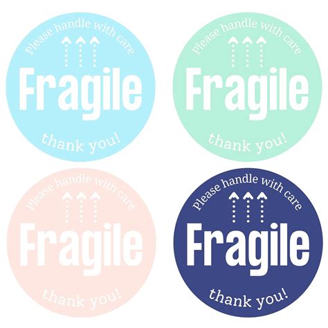 Buy Mobiusea Creation Fragile Stickers Roll | 2 Inch | Waterproof | 4 ...