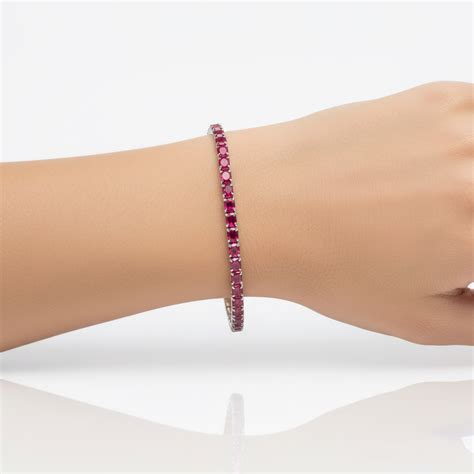 Round Ruby Tennis Bracelet – Dazzle
