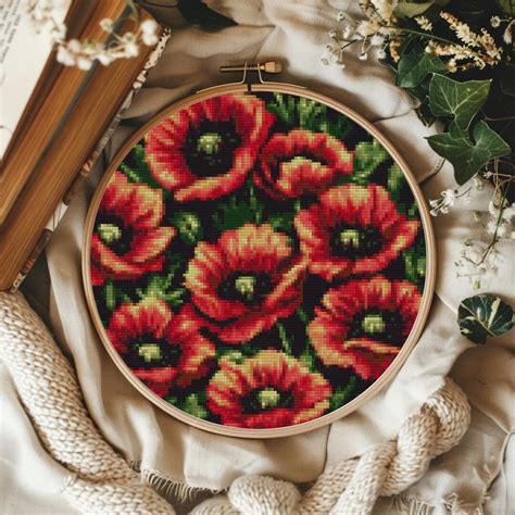 Image result for Cross Stitch Poppy Pattern