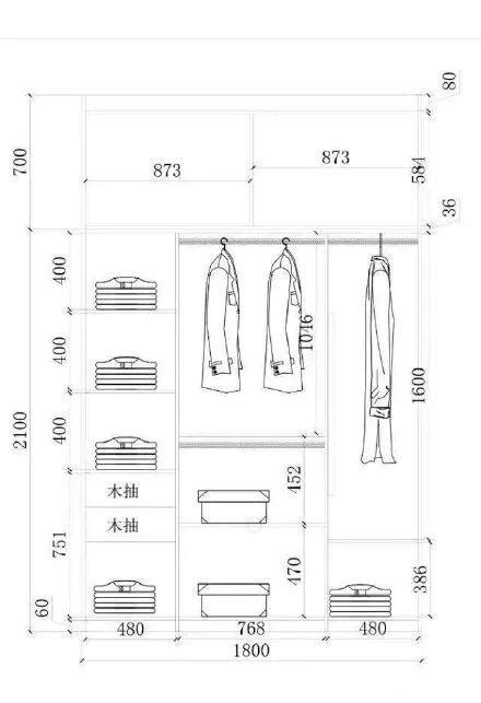 整体衣柜内部结构图