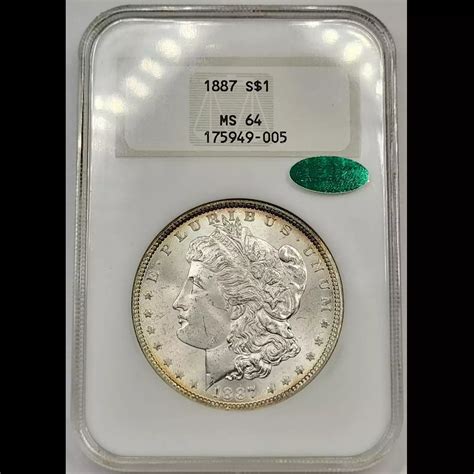 1887 Morgan Silver Dollar NGC MS-64 CAC - Old Pueblo Coin