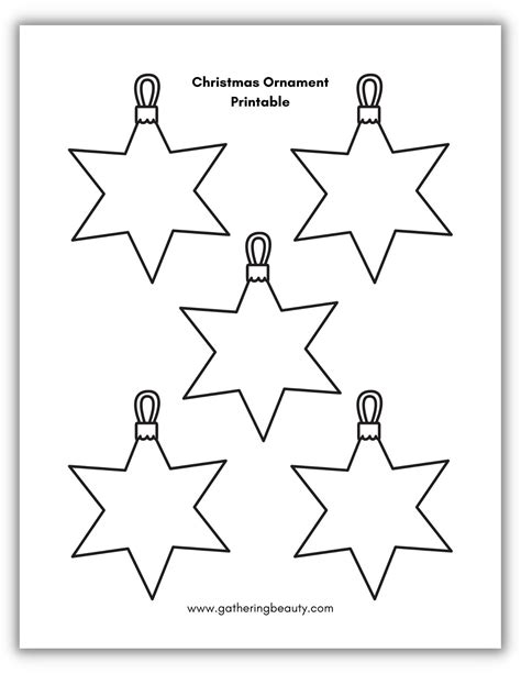 Free Printable Christmas Ornament Templates | Fanny Printable