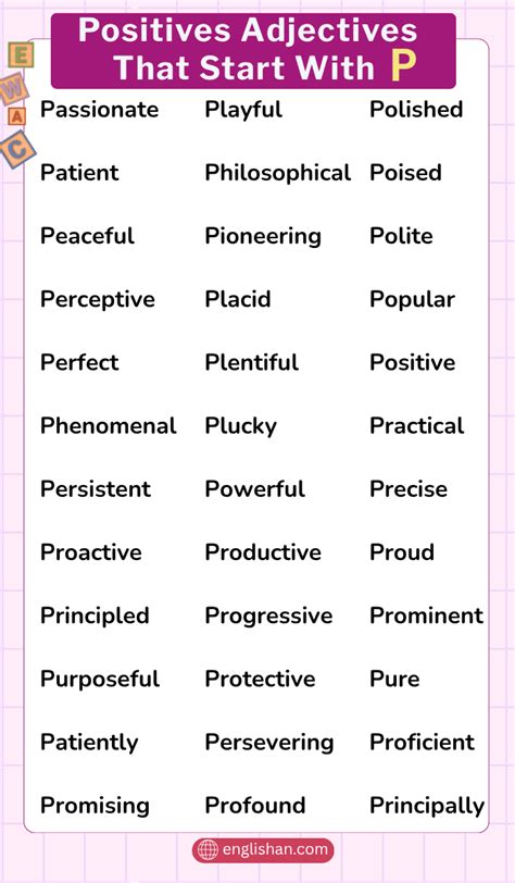 Positive Adjectives That Start With P - Full List With Meanings