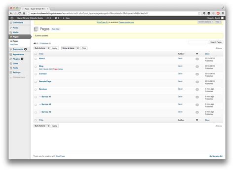 Image result for WordPress Sub Page