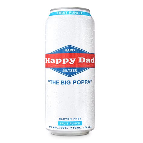 Happy Dad Fruit Punch Hard Seltzer, 24 fl oz Can, 5% ABV - Walmart.com