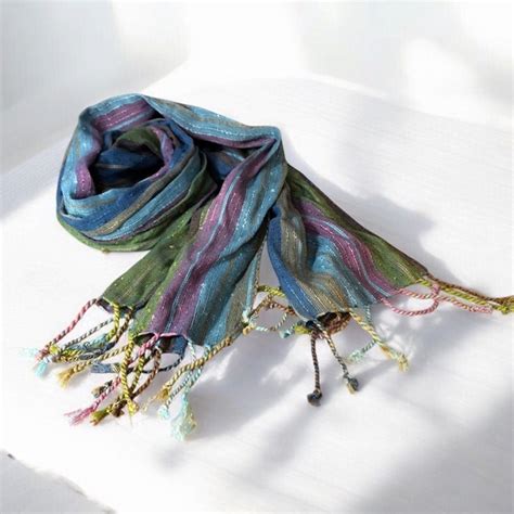 エスニック ボーダー フリンジ ストール ETHNIC BORDER FRINGE STOLE | 帽子屋 matto mento マットメント