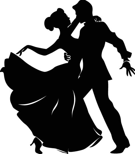 Ballroom Party Dance Couple Silhouettes, Silhouettes of the pairs dancing ballroom dances ...