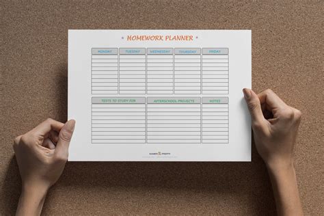 Buy HOMEWORK PLANNER Printable PDF Printable Homework Planner Calendar ...