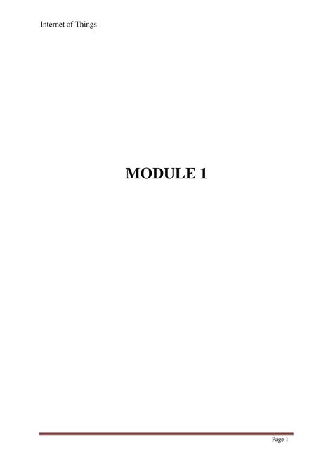 Io T Module-1 - Io T Module-1 - MODULE What Is IoT? IoT is a technology ...