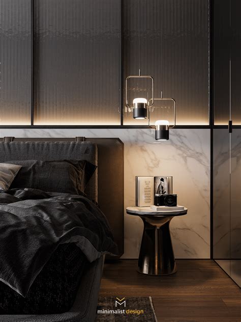 bedroom decor with black headboard