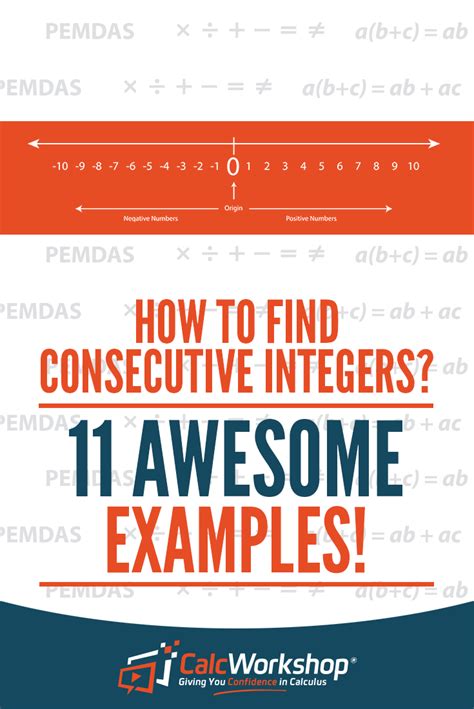 Image result for Consecutive Integers Example