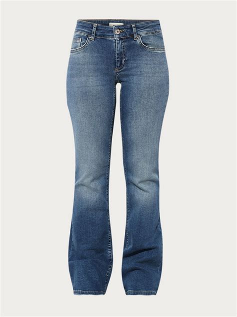 Blue Low Rise Flared Jeans