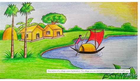 draw a scenery describing a village - Brainly.in