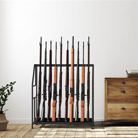 Amazon.com: Gun Racks,Wooden Indoor Rifle Racks,Floor Standing Shotgun ...