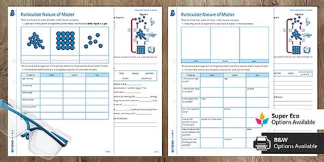 Particulate Nature of Matter Worksheets | Beyond