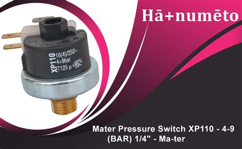 HANUMETO Mater Pressure Switch XP110-4-9 (BAR) 1/4".AKOS4XP49 : Amazon ...