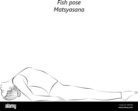 Young woman practicing yoga pose. Fish pose. Matsyasana. Isolated ...