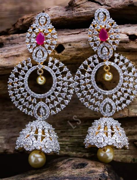 Diamond Replica Design Jhumkas – Chickpet Sarees