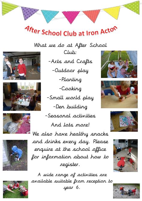 Planning For After School Club Activities at Sarah Gooding blog