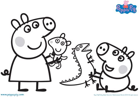 Peppa Pig Colouring Pages Uk | BubaKids.com