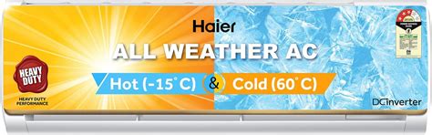 Haier 1.5 Ton 3 Star Hot & Cold Triple Inverter Split AC (5125W, Copper ...