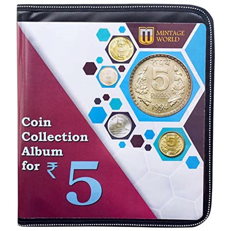 Mintage World 5 Rupee Coin Collection Album (160 Pockets) - incl ...