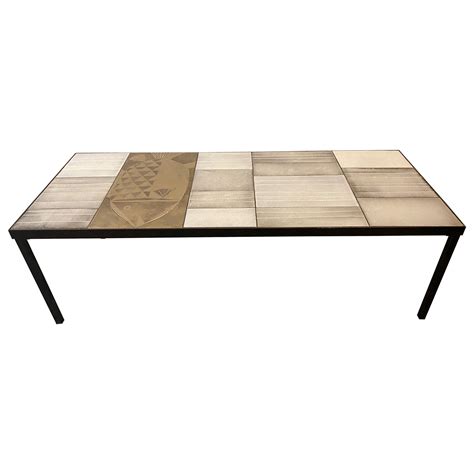 Roger Capron Ceramic Coffee Table, 1960s at 1stDibs