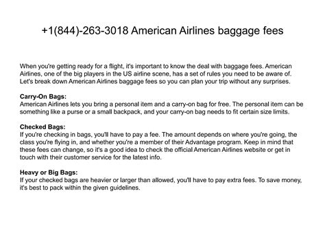 American Airlines Baggage Allowance To Grenada at Susan Cochrane blog