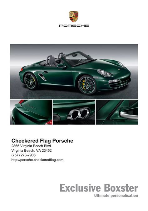 Checkered Flag Porsche Exclusive Boxster Ultimate personalisation | PDF