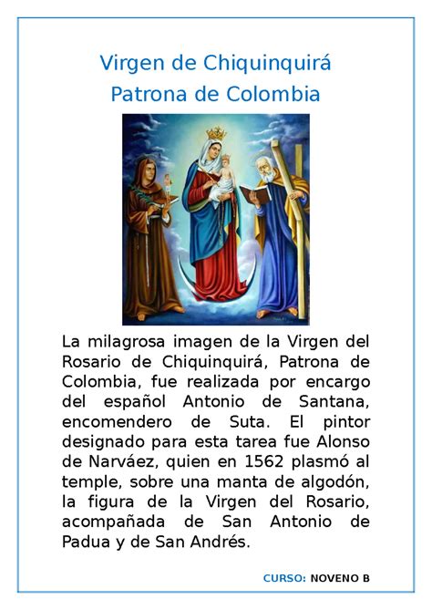 Virgen de Chiquinquirá - World Religions SL - Virgen de Chiquinquirá ...