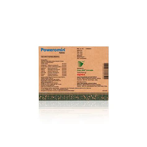 Buy Apex Poweromin Tablets (20Tabs) online at best price in India ...