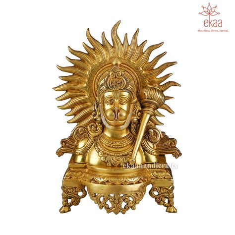 14" Brass Lord Hanuman Ji Bust idol – Ekaa Handicrafts
