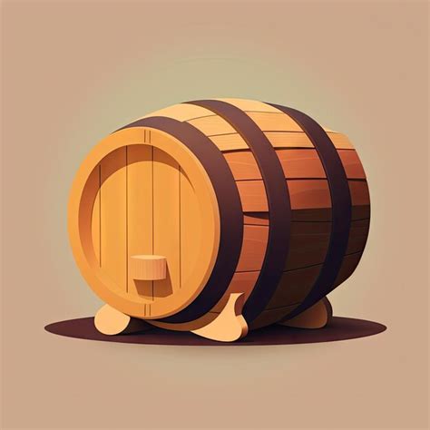 Icône de baril en bois fût d'alcool dur vintage fût plat tableau d ...