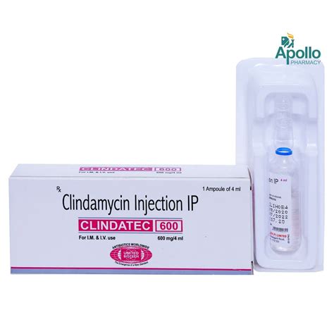 CLINDATEC 600MG INJECTION 4ML Price, Uses, Side Effects, Composition ...